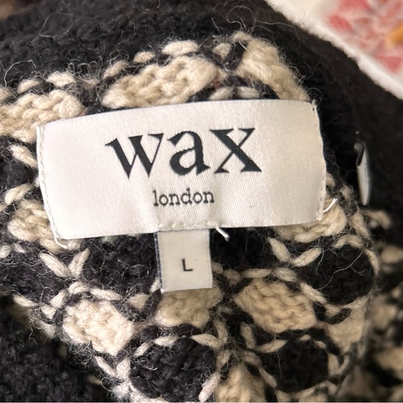 Wax London Men’s Bubble Knit Walker Cardigan in Black & White Sz L - Picture 8 of 10